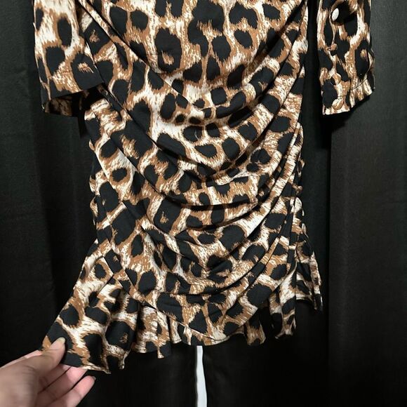 Gracia Leopard Print Dress. Gracia animal print dress, Cinched sides, Fit & Flar - Picture 4 of 10